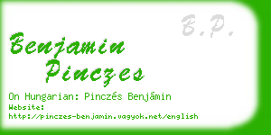 benjamin pinczes business card