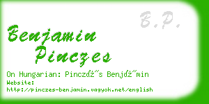 benjamin pinczes business card